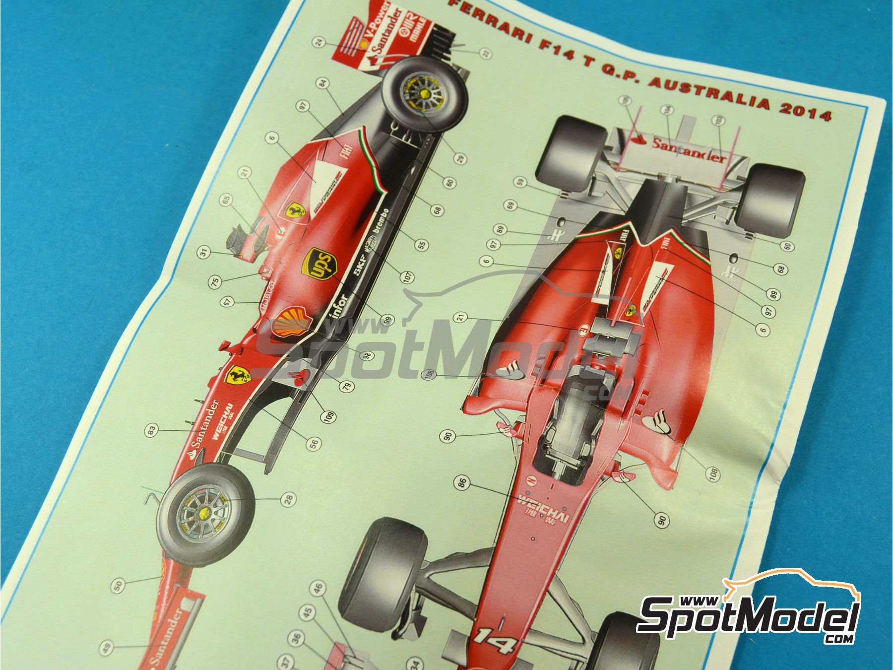 Tameo Kits TMK421: Car scale model kit 1/43 scale - Ferrari F14 T